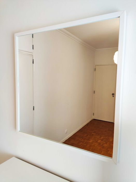 Espelho IKEA STAVE 70x70 cm — Branco | Excelente Estado