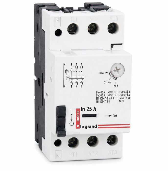Wyłącznik silnikowy Legrand M250 3P 18–25A 11kW 606812