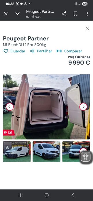 Pegeot Partner frigorífico