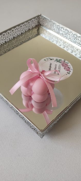 Podziękowanie świeczka bubble sojowa