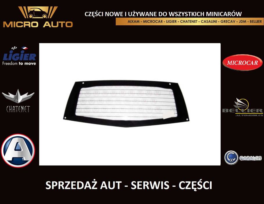 677 Szyba klapy tył AIXAM A721 A741 A751