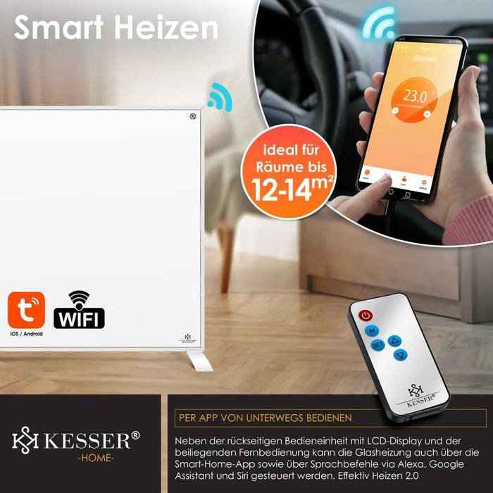 Panel grzewczy na podczerwień 700W z pilotem i timerem