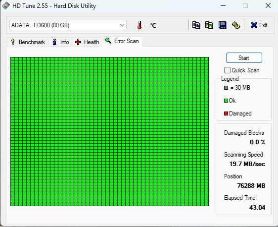 Dysk HDD Fujitsu MHV2080HB 80GB 100% sprawny 2,5" SATA
