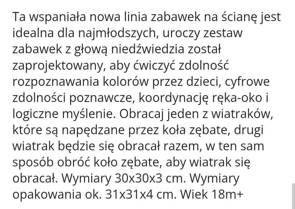 Wiga tablica manipulacyjna sensoryczna