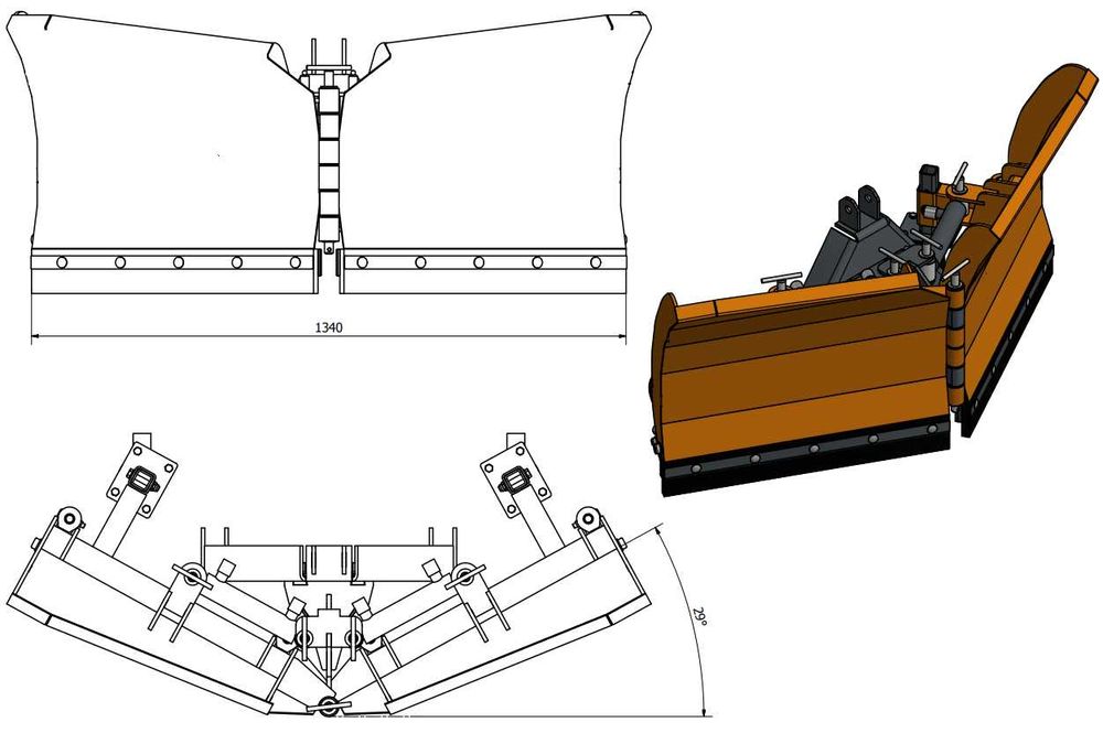 Pług do śniegu Strzałka NOWY Odśnieżny TUZ ŁADOWACZ Dostawa Komunalny