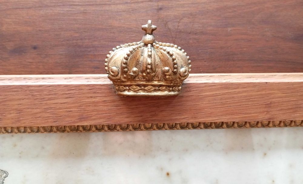 Antigo retrato emoldurado Rei D. Manuel II assinado