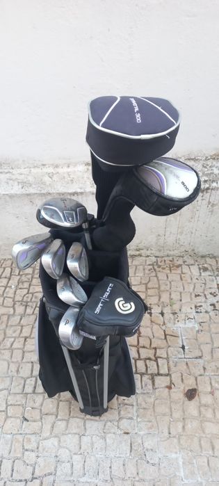 Carrinho e saco de Golfe c/ tacos