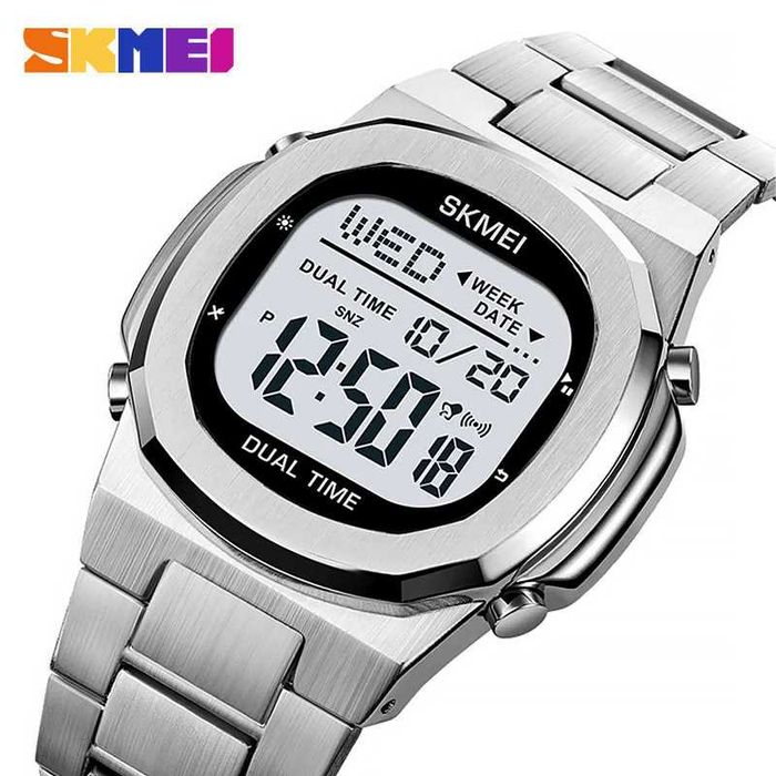 Часы SKMEI 2004 Silver, светлый дисплей.