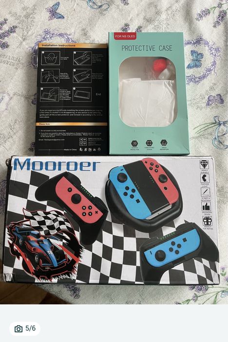 Mooroer Grips do Nintendo Switch/Switch OLED Joy-Cons kontroler