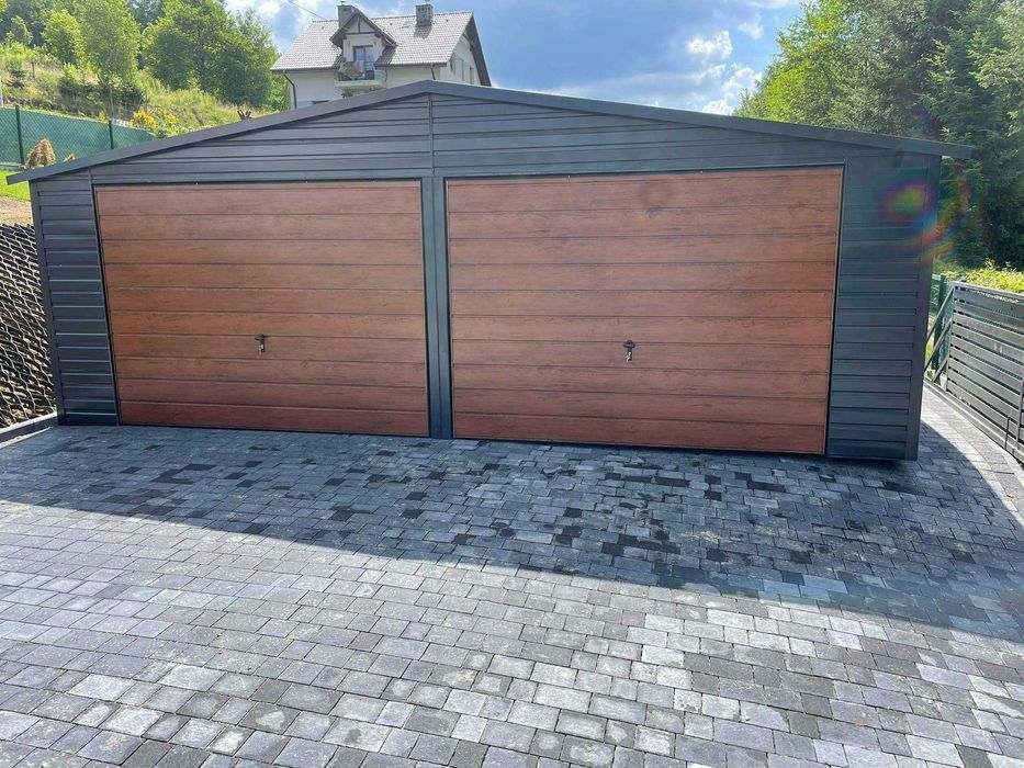 Garaż blaszany 7x6 Wzmocniony Profilami. PRODUCENT SZYBKA REALIZACJA