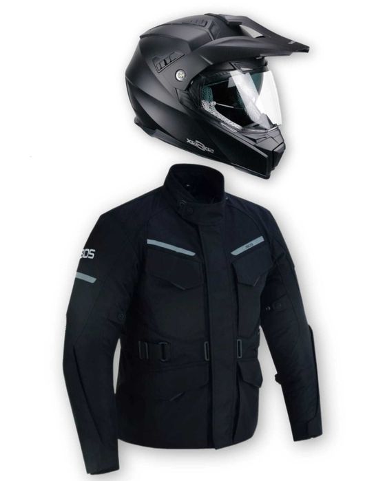 Conjunto casaco capacete dual-sport ADV motard novo