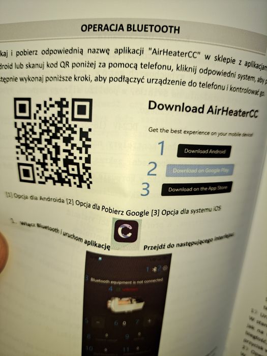 Webasto garażowe 110m2 Bluetooth  Android 230v 12kw