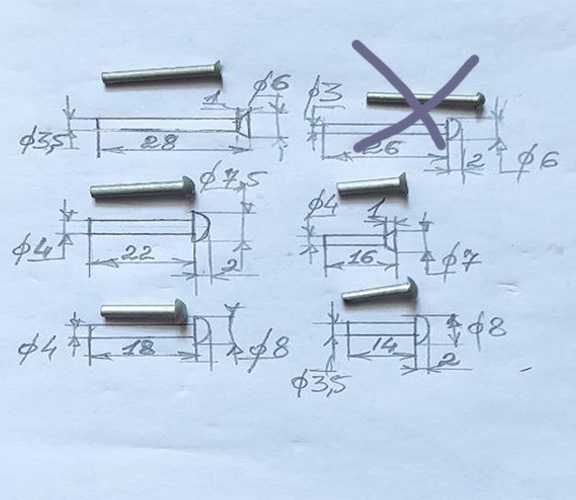 Заклепки авиационные  алюминиевые и  Fe  --1  грн