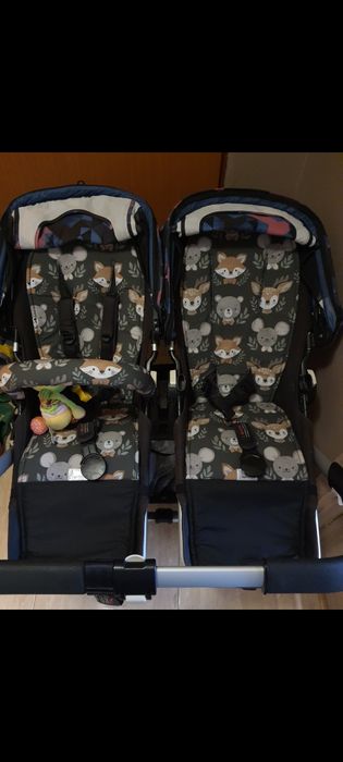 Bugaboo Donkey wózek bliźniaczy 2w1 (żelowe koła) + gratisy