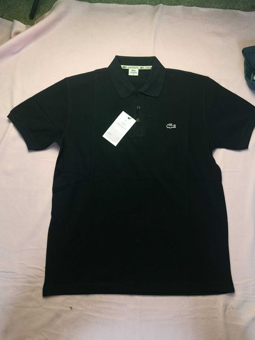 Koszulka Polo męska Lacoste czarna polówka premium