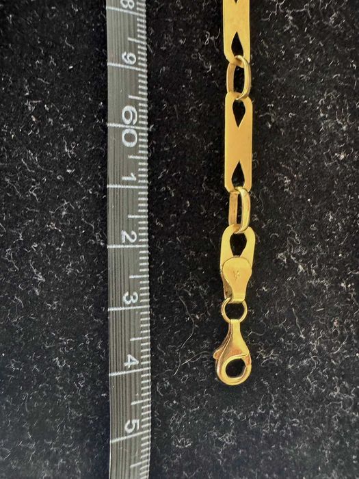 Corrente com Pingente Letra "F" – Ouro 18k Maciço (20.8g)
