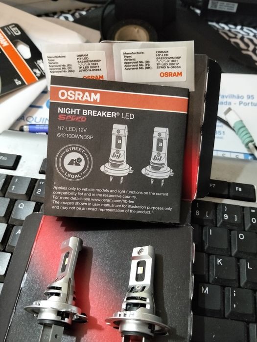Lâmpadas H7 Led osram