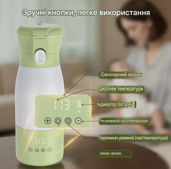 Портативний підігрівач молока JDZ Milk Warmer 500 мл — вітриннийваріант