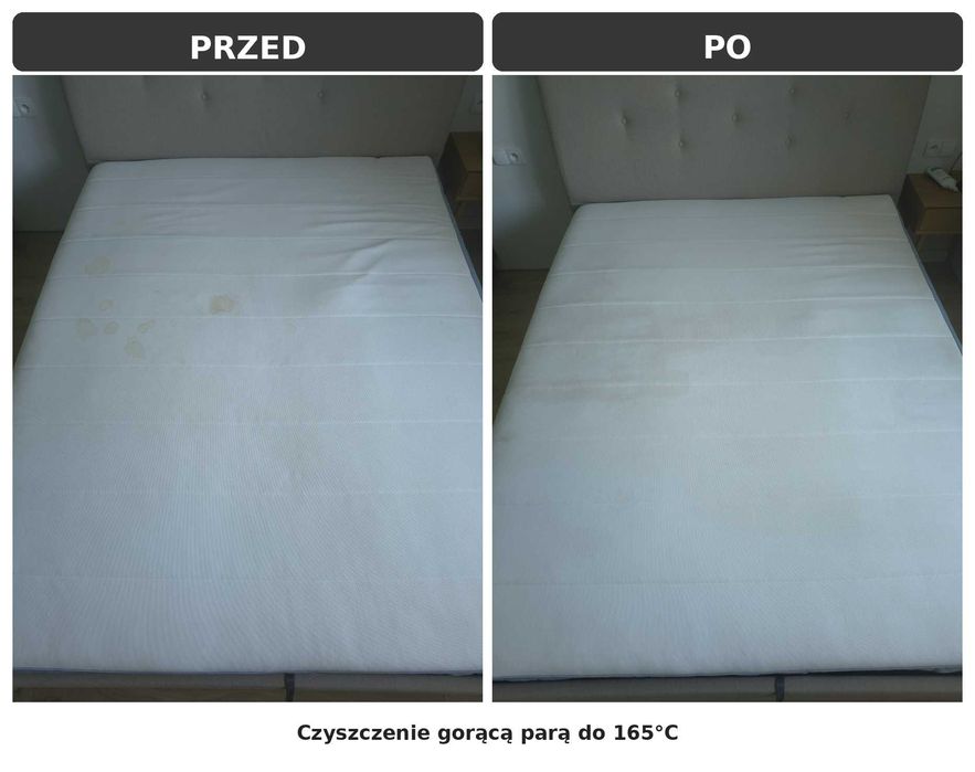 Czyszczenie suchą parą 165°C | Materace | Fugi | Łazienki | Sanok