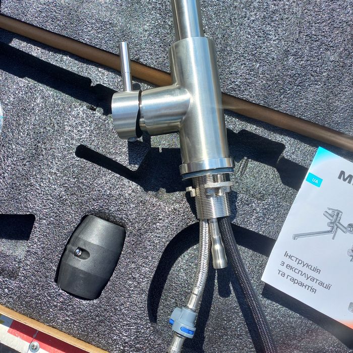 СУПЕР НЕРЖАВЕЙКА!Смеситель/змішувач/кран для кухни с лейкой на гайке