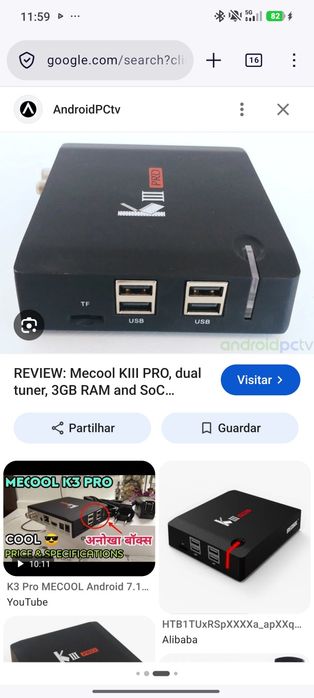 Box android k3 pro android e satélite