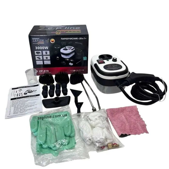 ‼️‼️Ручний парогенератор з насадками Пароочисник 28в1 Zepline ZP-819