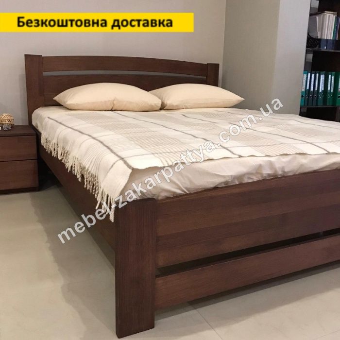 Ліжко деревяне двоспальне. Двуспальная кровать 90,120,140,160,180х200.