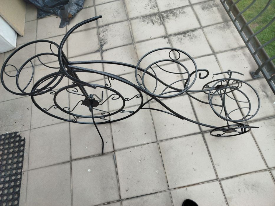 Stojak na kwiaty kwietnik rower duży