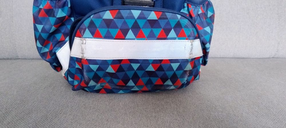 Plecak Tornister Szkolny Herlitz Niebieski Wzory Wzmocniony Spód