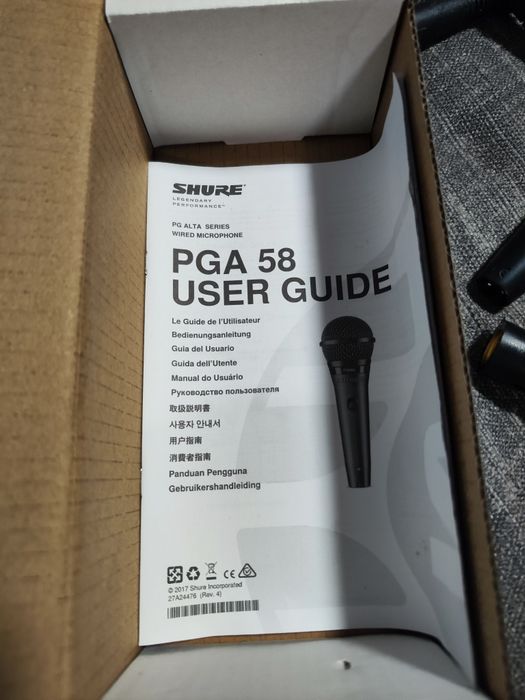 Shure PGA58-XLR – Microfone Vocal Profissional – Como Novo