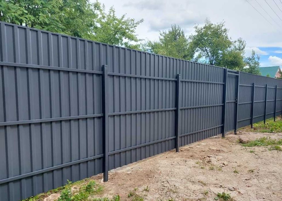 ТОПОВЫЙ Профнастил цвета АНТРАЦИТ на ЗАБОР ворота КРОВЛЮ: 213 грн ...