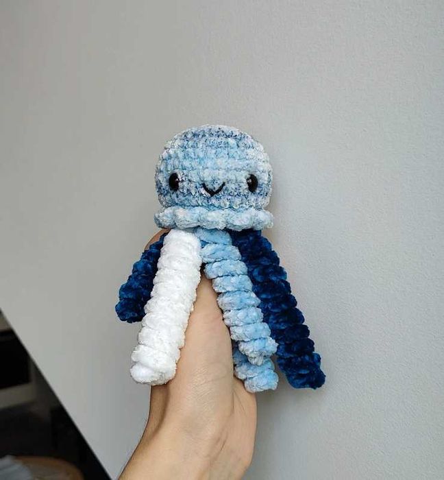 Jellyfish | Medusa Azul em Crochet | Amigurumi
