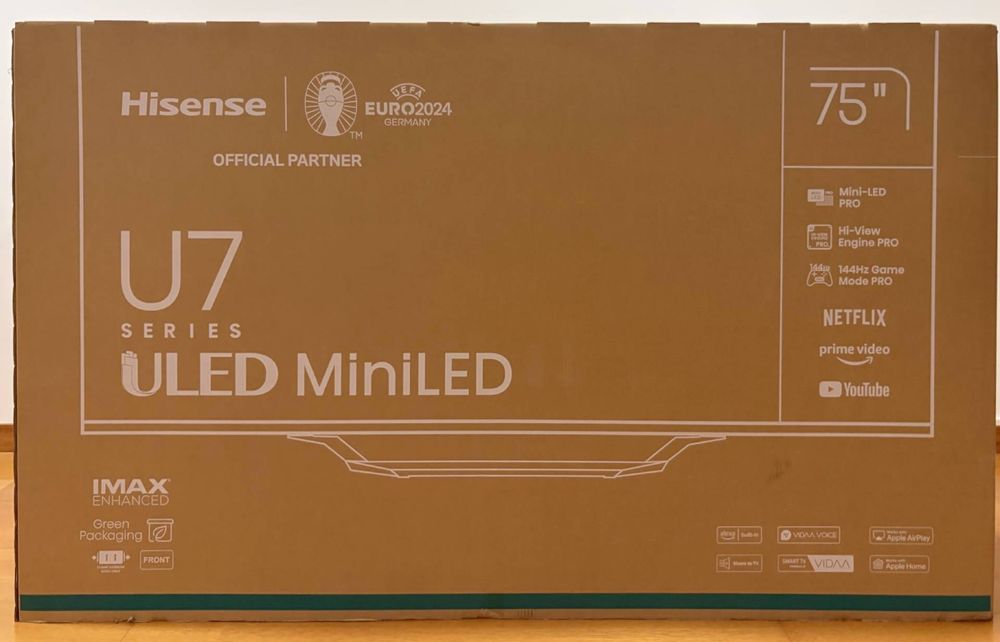 TV Hisense 75' · Mini-LED · 4K Ultra HD · 144Hz · Garantia 2027