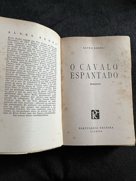 Livro O Cavalo Espantado Alves Redol