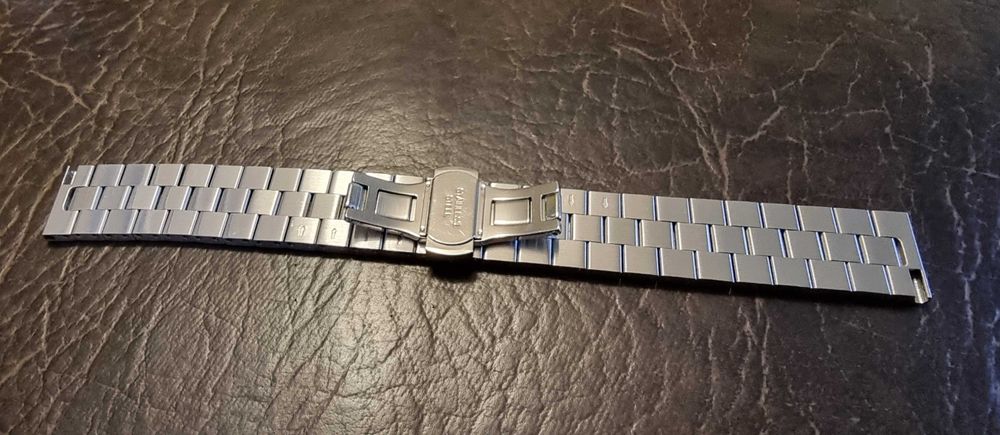 Metalowo-różowy pasek z teleskopem do zegarka uniwersalny 20mm