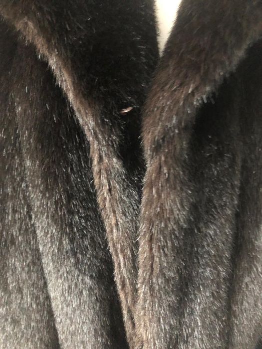 Futro futerko używane sztuczne do kostek długie ciepłe rozmiar XL 42