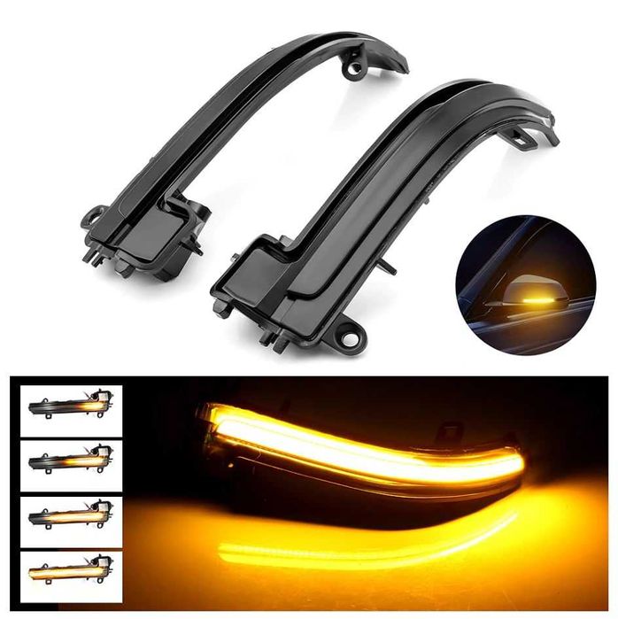 Piscas dinâmicos retrovisor BMW séries F ou E (1, 2, 3, 4, X1, i3)
