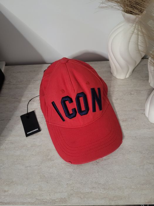 Icon dsqicon2 dsquared czapka nowa czerwona z daszkiem