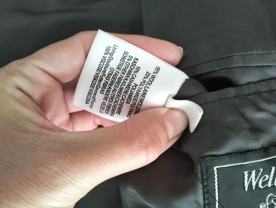 Wełniany klasyczny płaszcz Wellington