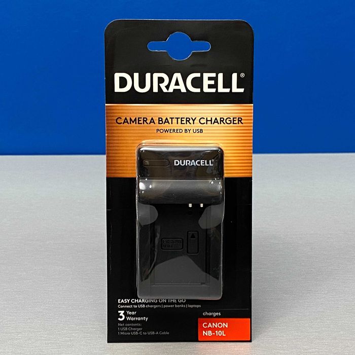 Carregador Duracell - Bateria Canon NB-10L (Canon G1X/G3X/G15/G16) - NOVO