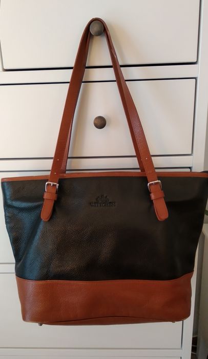 Torebka Wittchen czarno-brązowa skóra