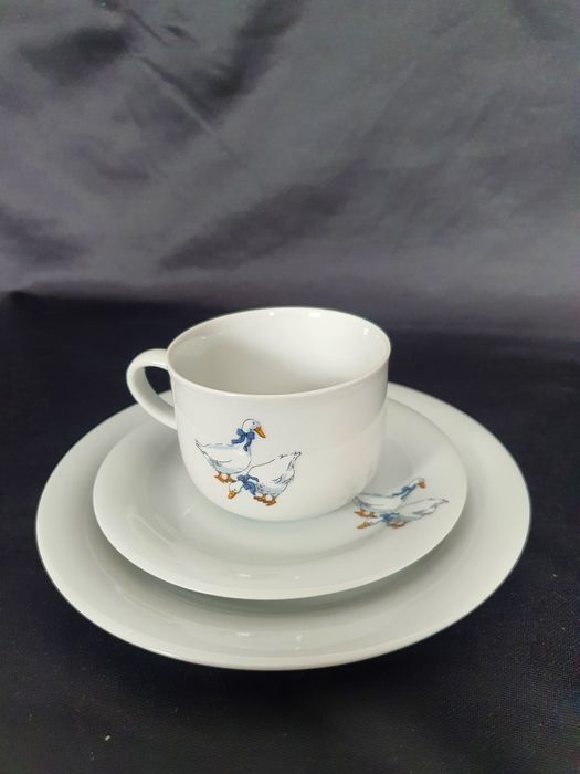 Zestaw trio Schumann motyw kaczki jak nowy