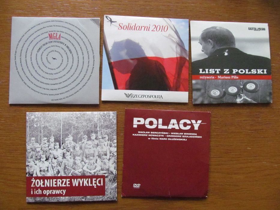 Żołnierze wyklęci -Filmy na DVD + Mgła,Solidarni 2010,Polacy,List z polski - zestaw 5 filmów