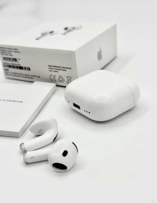 Навушники Airpods 4 з чистим звуком — у коробці, повний комплект і чохол у подарунок