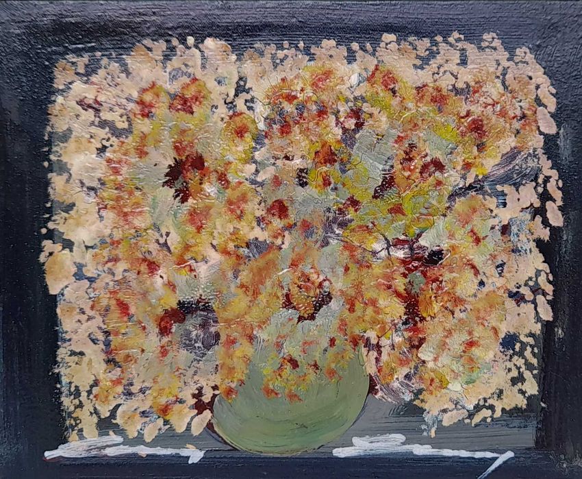 „Kwiaty”, 28x23cm, Leon Maciej Matschay