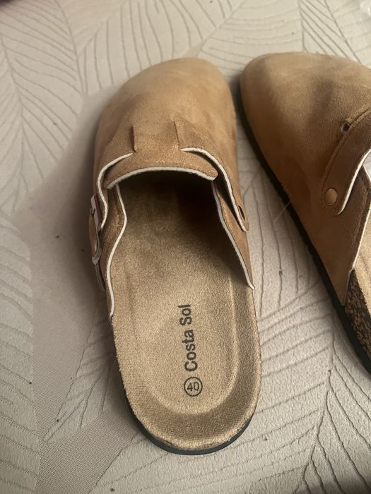 Mules beges n 40 confortaveis