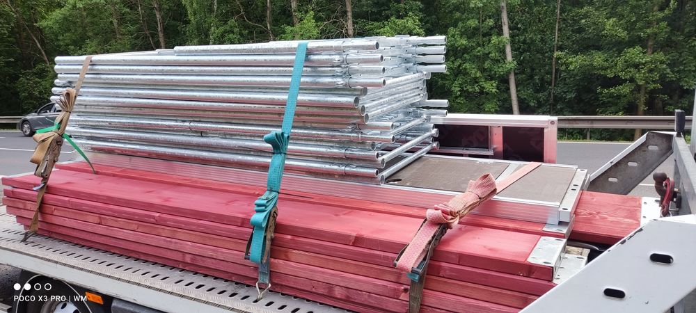 Rusztowanie elewacyjne ramowe  100m2 15x6.4 nowe z certyfikatem