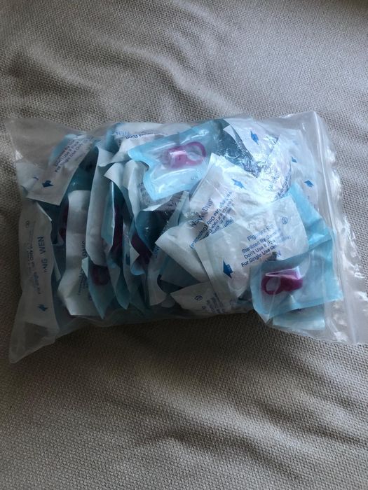 Novos - 67 Anéis Rosa para Pigmentos