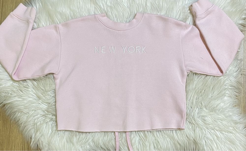 Свитшот  светло-розовый на девочку, р 146