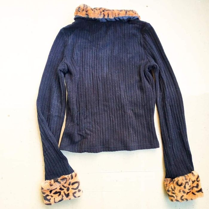 Кардиган на блискавці з хутро лео для дівчат підлітків жін Розм М Нови